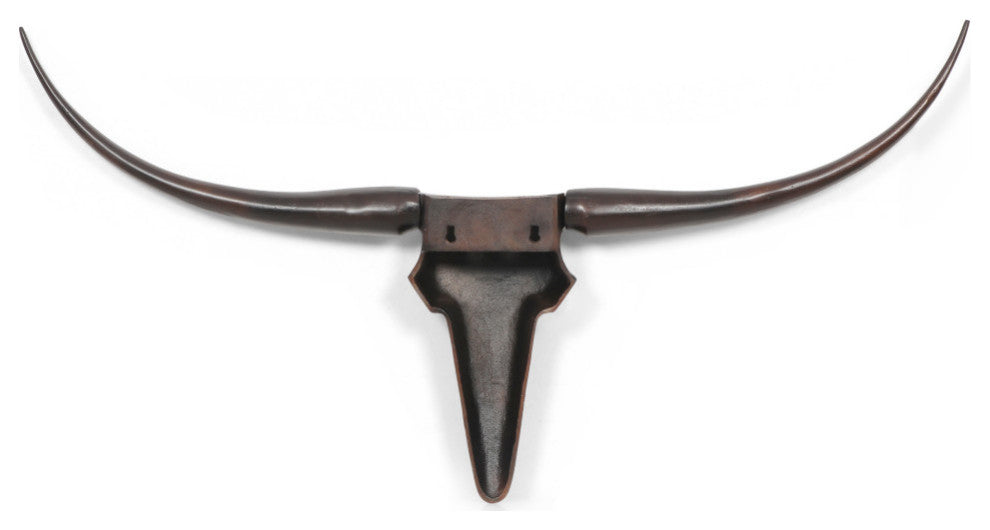 Treutlen Lanier Handcrafted Aluminum Bull Wall Decor, 48 W X 4 D X 24 H
