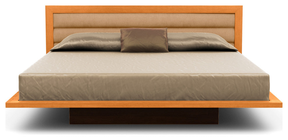 Copeland Moduluxe 35" King Bed With Upholstery, Natural Cherry, Sand
