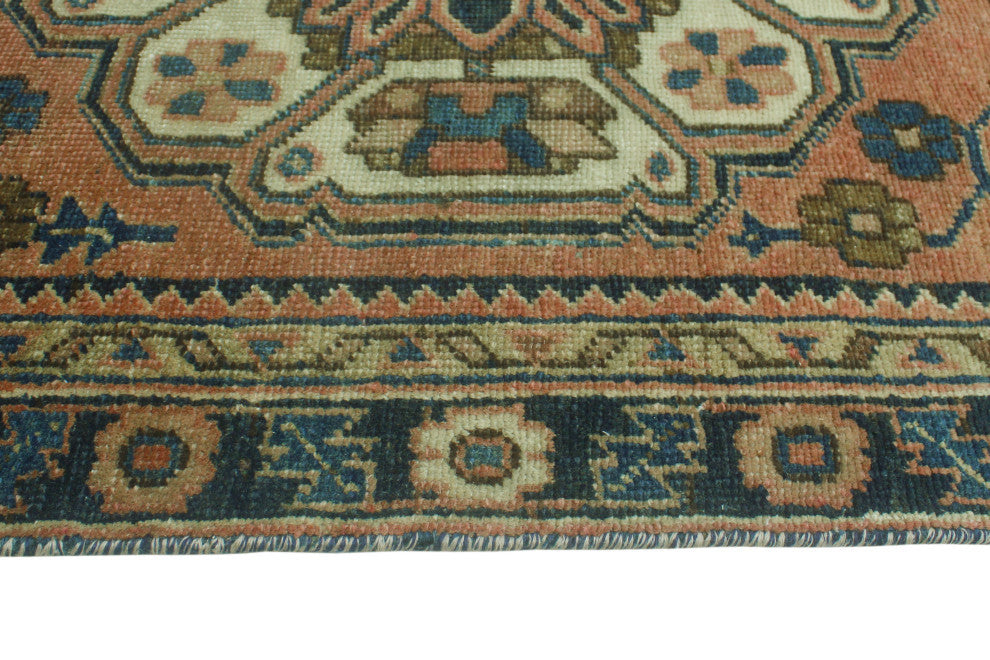 Fine Vintage Distressed Umi Rust/Charcoal Runner, 3'1 x 10'11