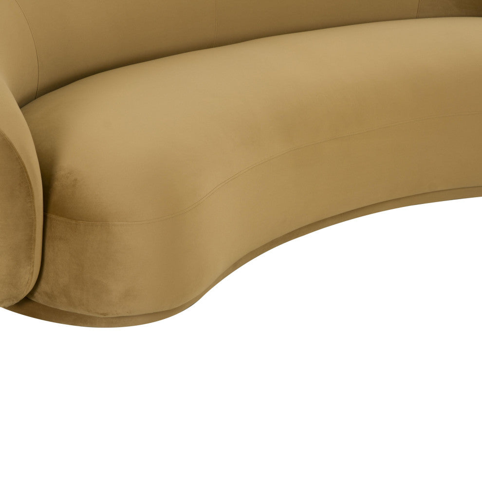 Kendall Cognac Velvet Sofa, Cognac