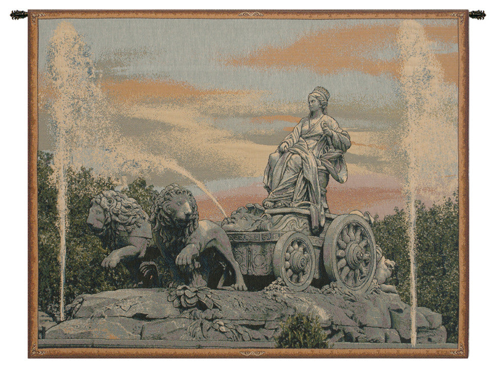 Cibele Madrid Fountain, Wall Tapestry, 24"x34"