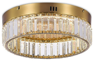 Stella Single Tier LED Flushmount Brushed Brass