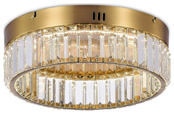 Stella Single Tier LED Flushmount Brushed Brass