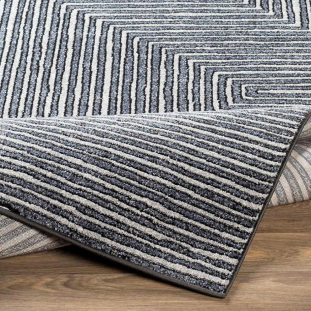 Surya Nepali NPI-2317 Bohemian Area Rug, Medium Gray, 5' x 7' Rectangle
