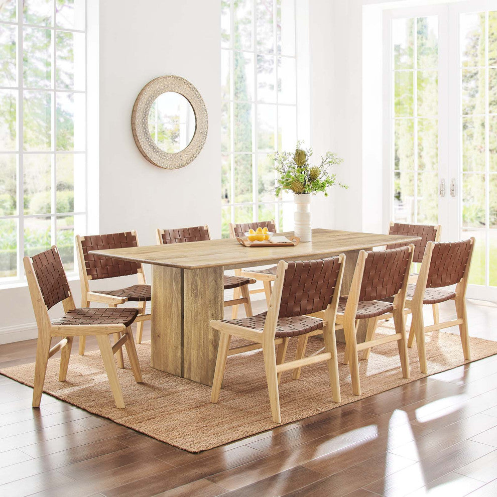 Amistad 86" Wood Dining Table - Oak