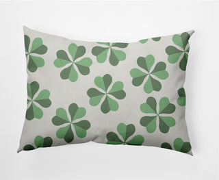 Lucky Patch St. Patrick's Day Lumbar Pillow, Laurel Tree Green, 14x20"