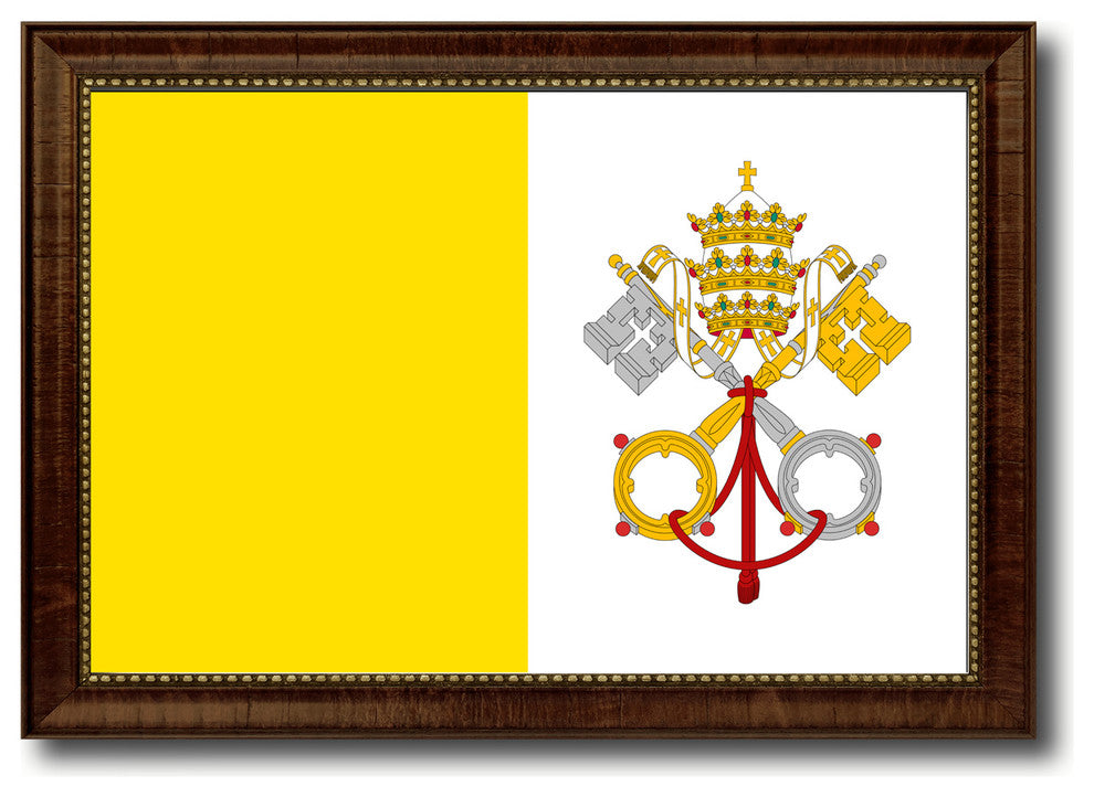 Vatican City Country Flag Canvas Print, 21"x30"
