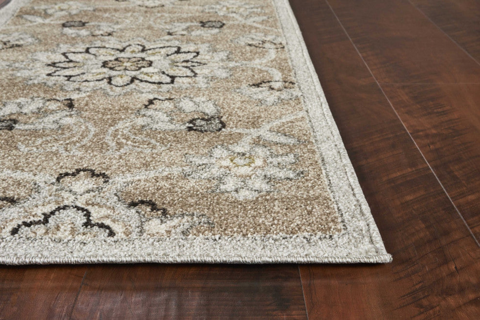 HomeRoots 7' x 10' UV treated Polypropylene Beige or Grey Area Rug