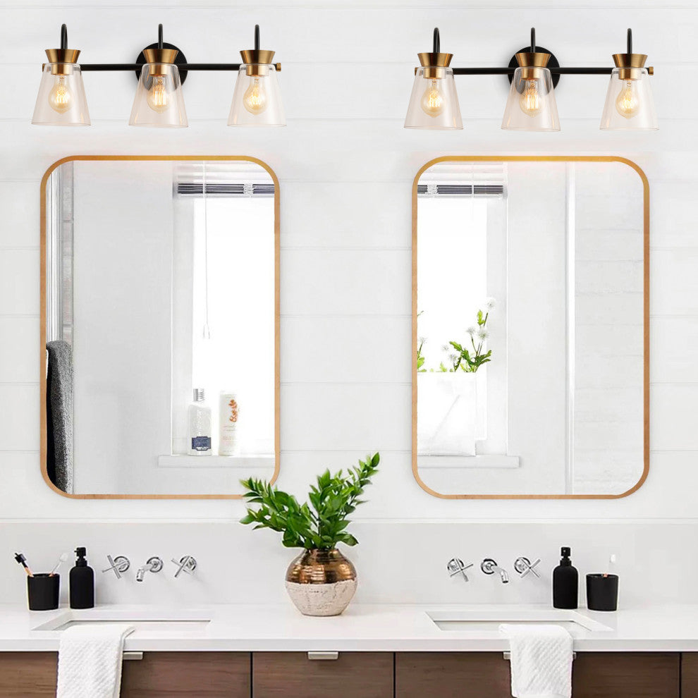 Vintage Over Mirror Bathroom Vanity Light With Dome Glass Shade