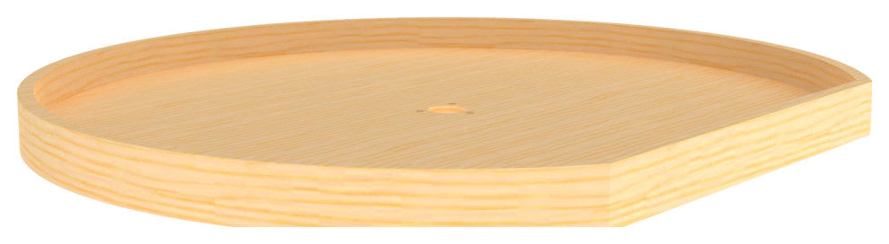 Wood D-Shape Lazy Susans for Corner Base Cabinets With Swivel