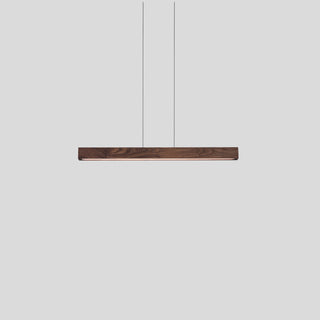 Una LED Linear Pendant 48" Walnut, Uplight/Downlight, 3500K, Dimmable