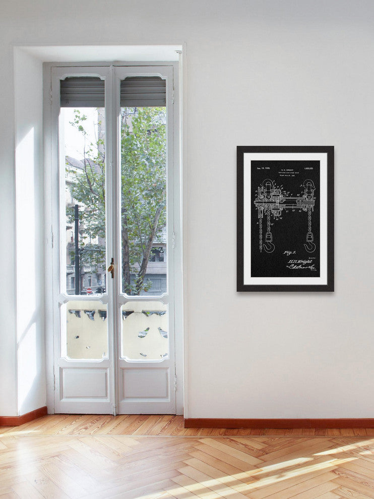 "Hoist 1921 Black Paper" Framed Painting Print