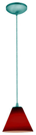 Access Lighting 28004-3C/RED Martini 1 Light LED Pendant - 7"W - Brushed Steel