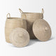 Kairi Set of 2 Seagrass Floor Baskets With Lids and Handles
