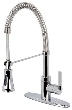 Gourmetier Single-Handle Pre-Rinse Kitchen Faucet, Polished Chrome