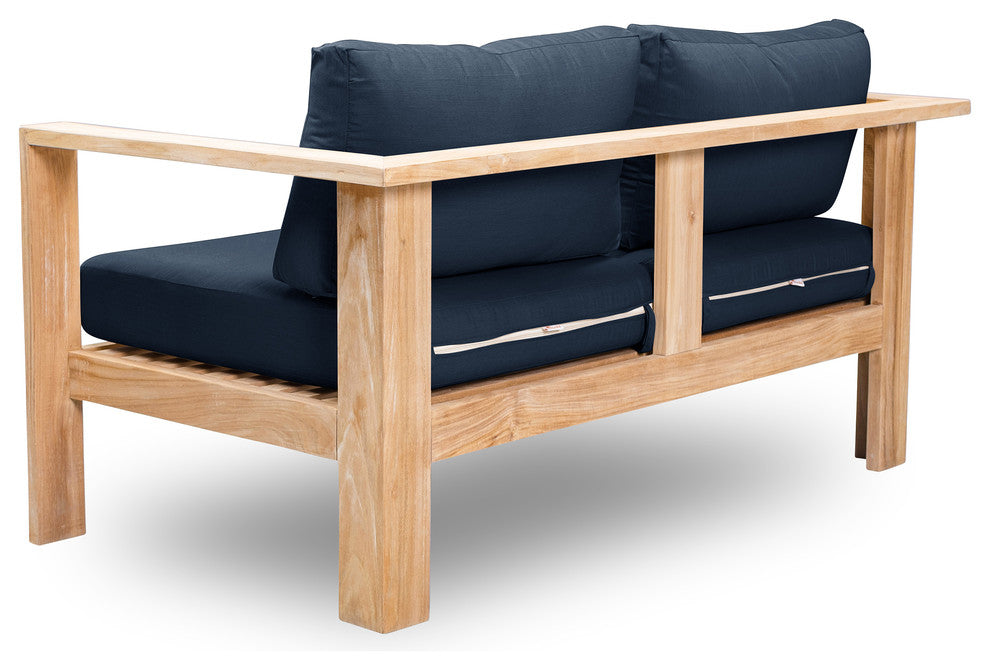 Ando Teak Loveseat, Spectrum Indigo
