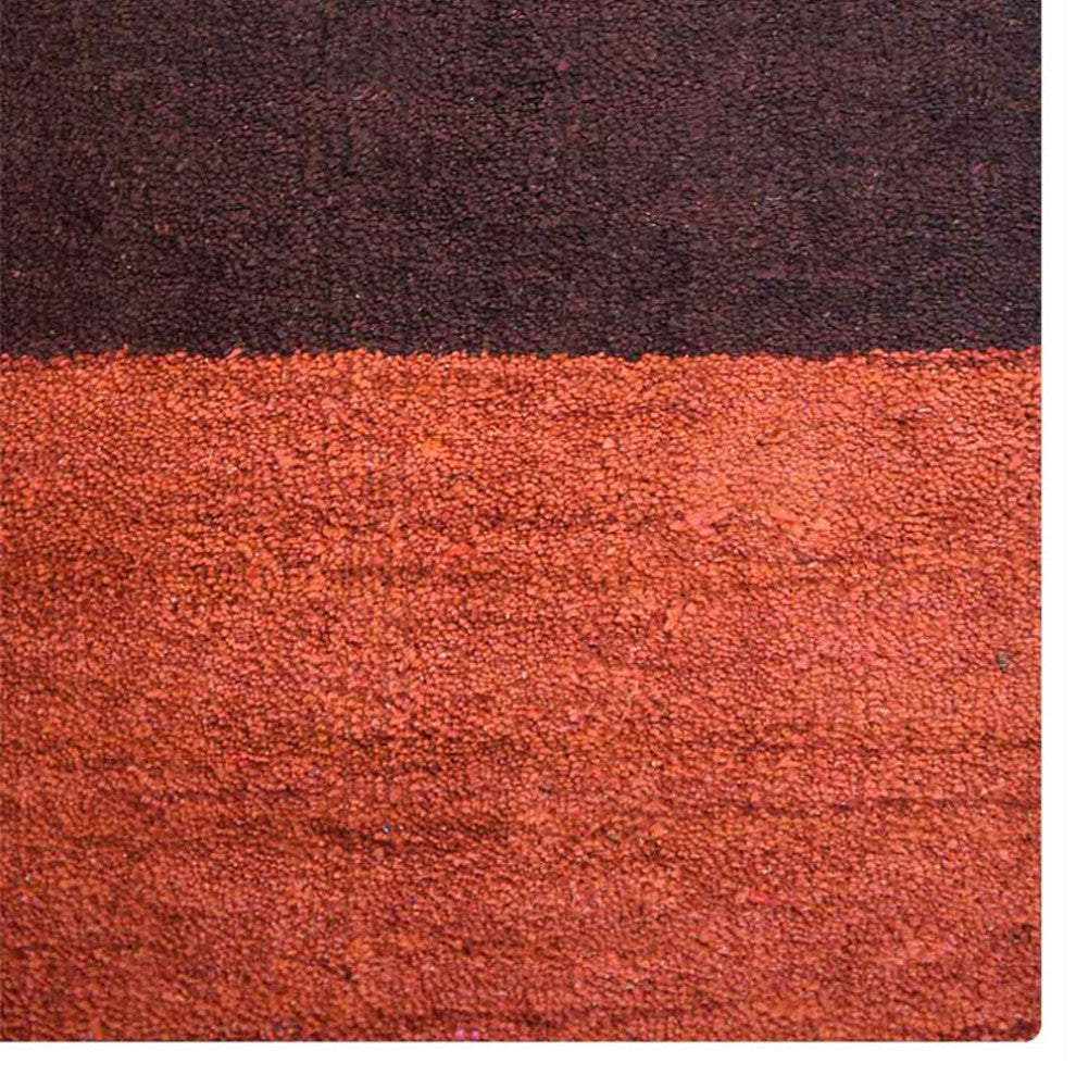 Hand Knotted Loom Silk Mix Area Rug Contemporary Brown Red, [Square] 10'x10'