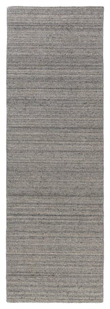 Zane Silver Industrial Solid Handwoven Wool/Cotton Indoor Area Rug