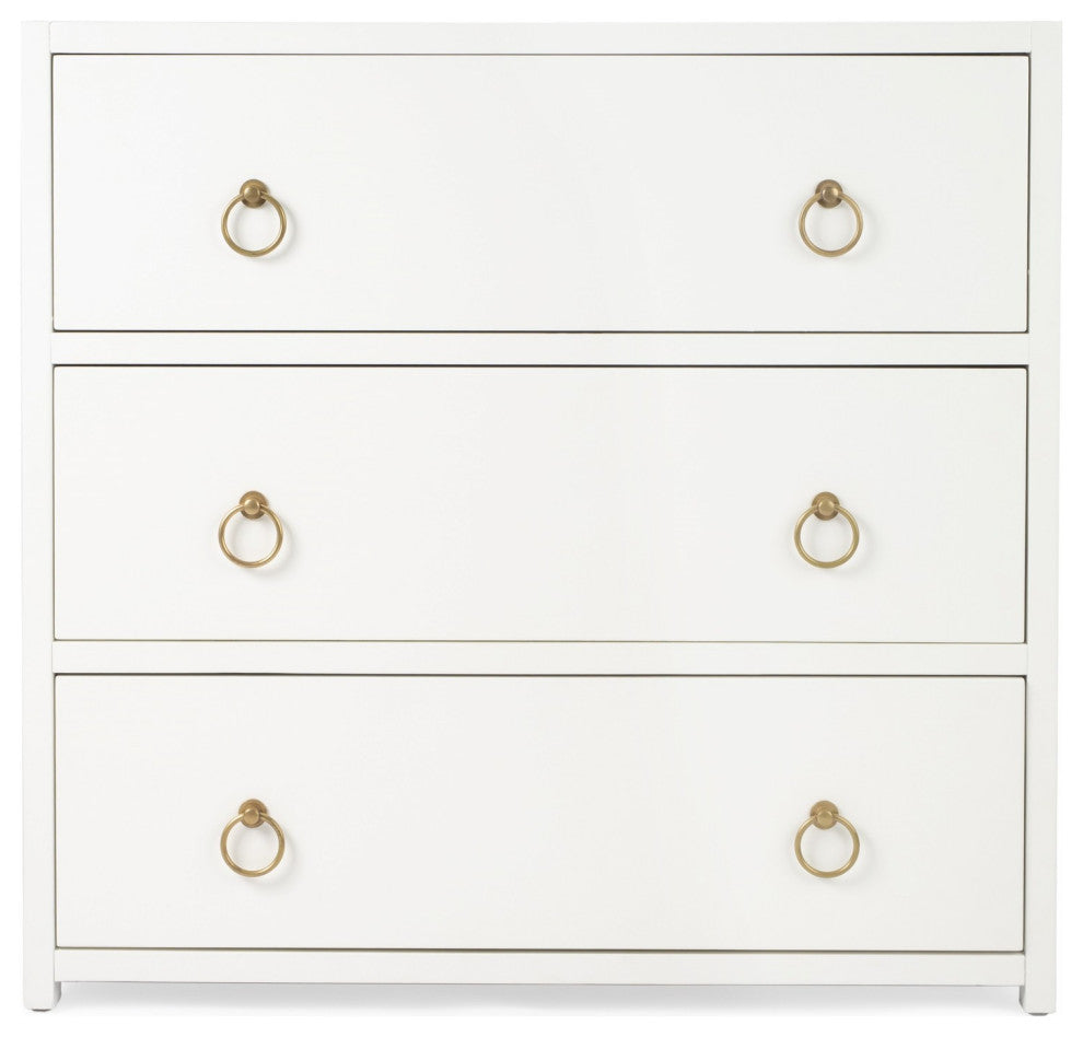 Lark White 3 Drawer Chest