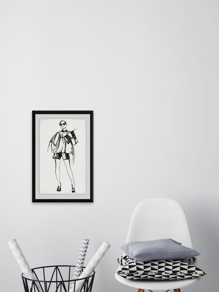 "School Chic" Framed Painting Print, 16"x24"