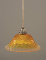 Stem Mini Pendant, 10" Gold Champagne Crystal Glass