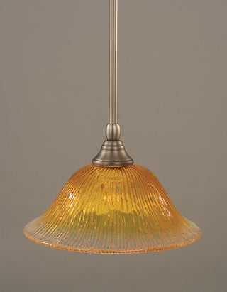 Stem Mini Pendant, 10" Gold Champagne Crystal Glass