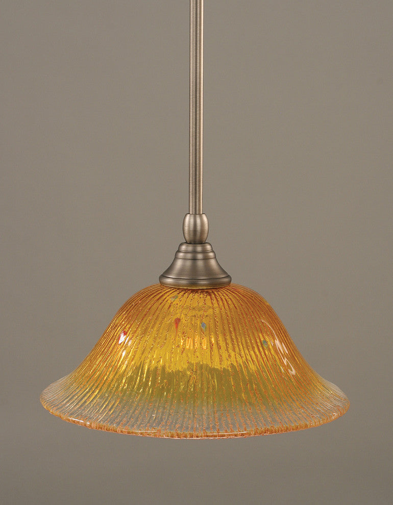 Stem Mini Pendant, 10" Gold Champagne Crystal Glass
