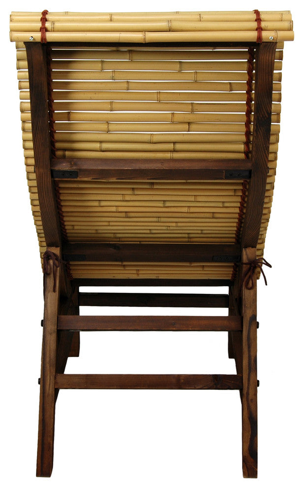 Curved Japanese Bamboo Lounge Chair