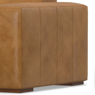 Rex Right-Facing Modular Sectional Sofa in Genuine Leather