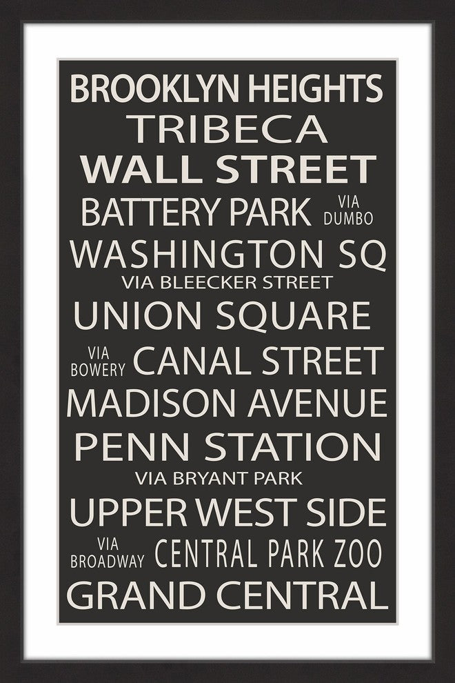 "NY Neighborhoods" Framed Painting Print, 16x24