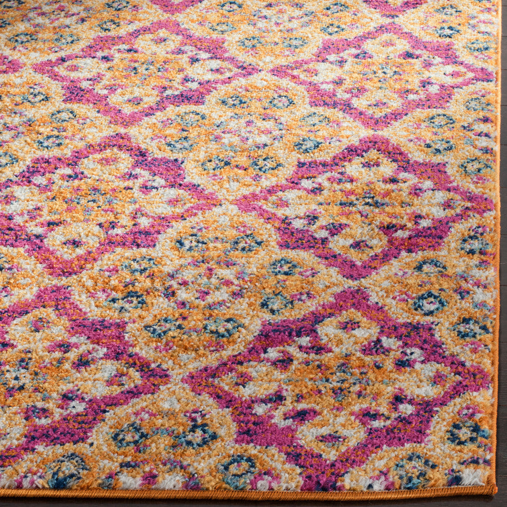 Safavieh Madison Mad605A Rug, Fuchsia/Gold, 4'x6'