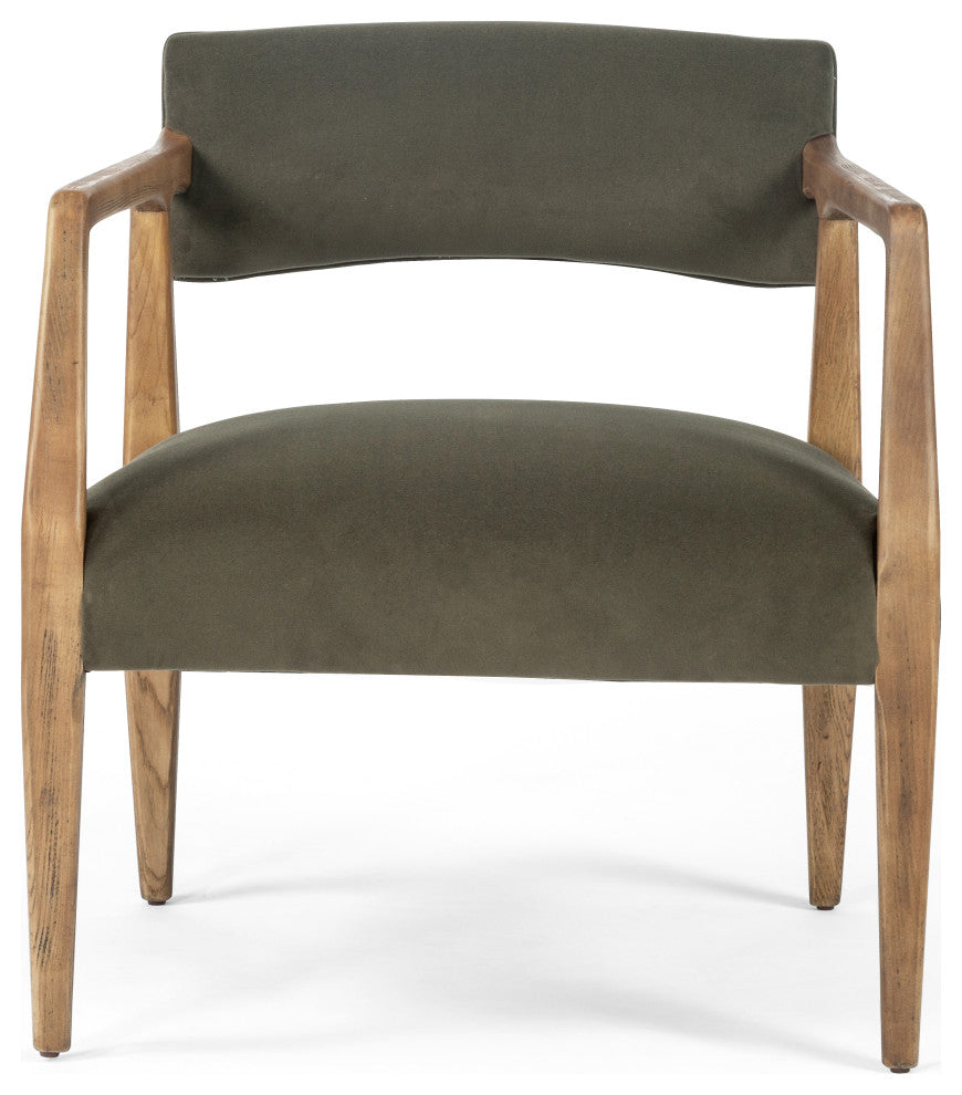 Tyler Armchair, Modern Velvet Loden