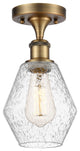 Innovations 516-1C-BB-G654-6-LED 1-Light Semi-Flush Mount, Brushed Brass