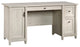 Cottage Desk, 2 Spacious Drawers and Large Storage Cabinet, Chalked Chestnut