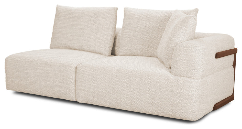 Warner Oatmeal 3-Piece Sofa Set With Corner-Piece