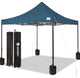 JEAREY Pop Up Canopy Tent, Outdoor Canopy, 4 Sand Bags, Navy, 10x10ft