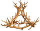 Real Antler Elk Royal Crown Deer Chandelier Light