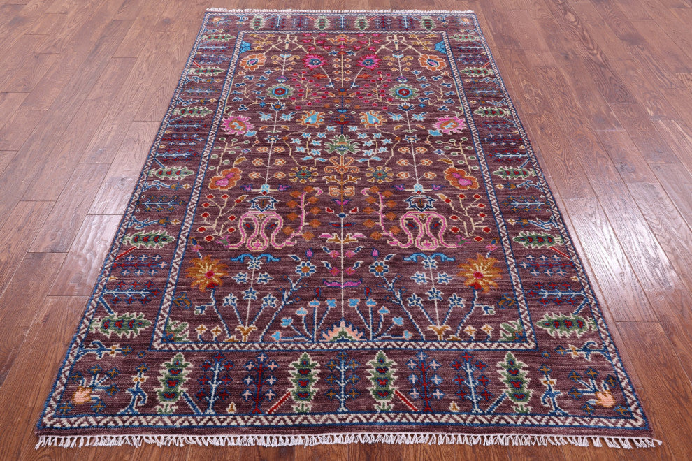4' 11" X 7' 11" Turkish Oushak Hand-Knotted Wool Rug - Q15882