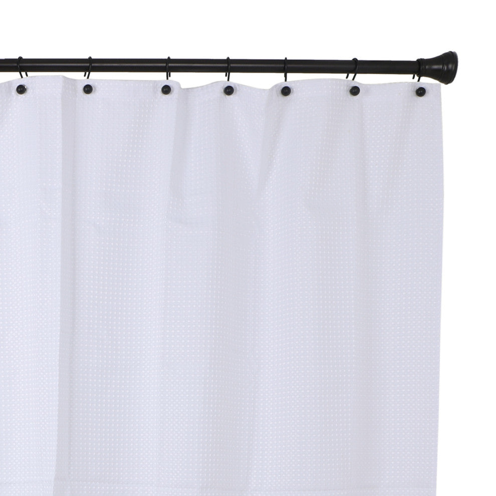 Utopia Alley Shower Hooks - Shower Curtain Rings for Bathroom, Set of 12, Black
