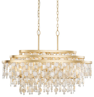Kalani 9-Lt Linear Pendant - French Gold