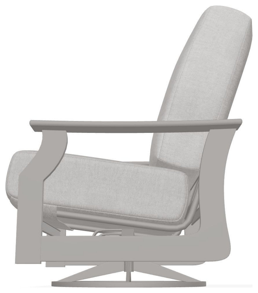 St. Catherine Deep Seat Outdoor Swivel Rocker, Charter Silk/Warm Gray
