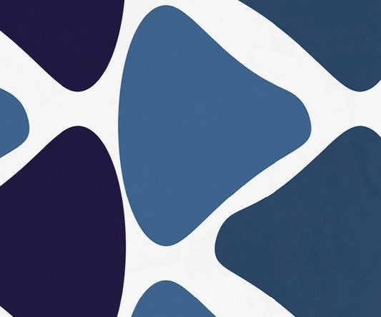 30"x60" Watermelon Seeds, Geometric Print Beach Towel, Navy Blue