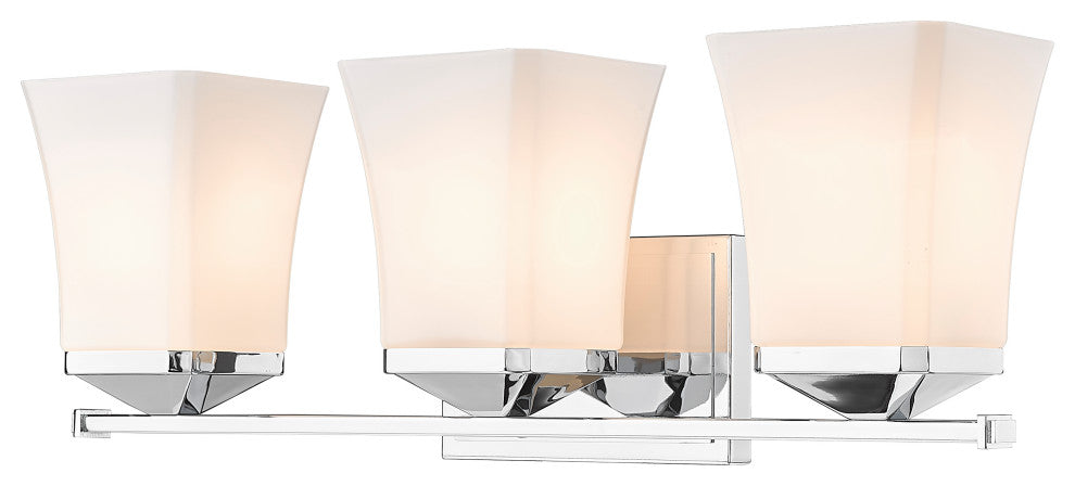 Zlite 1939-3V-CH 3-Light Vanity, Etched Opal
