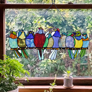 Gefile 25 in.  Indoor Multi-Color Finish Window Art with Chain