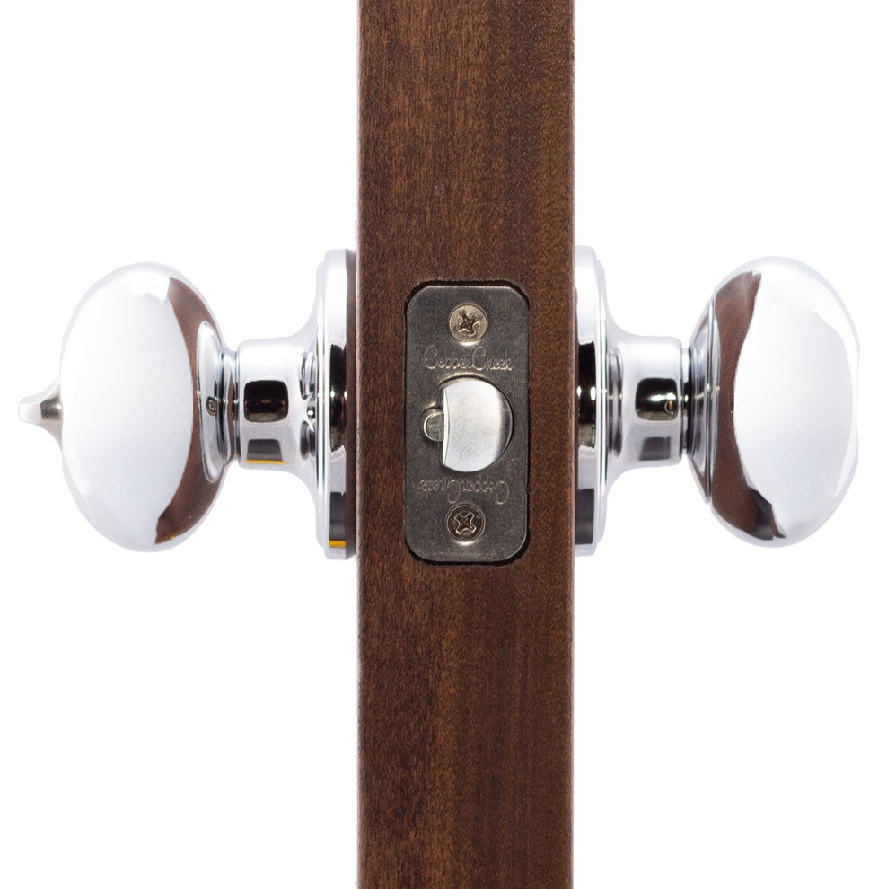 Keyed Entry Knob, Polished Stainless
