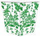 Chinoiserie Pagoda Wastepaper Basket, Green