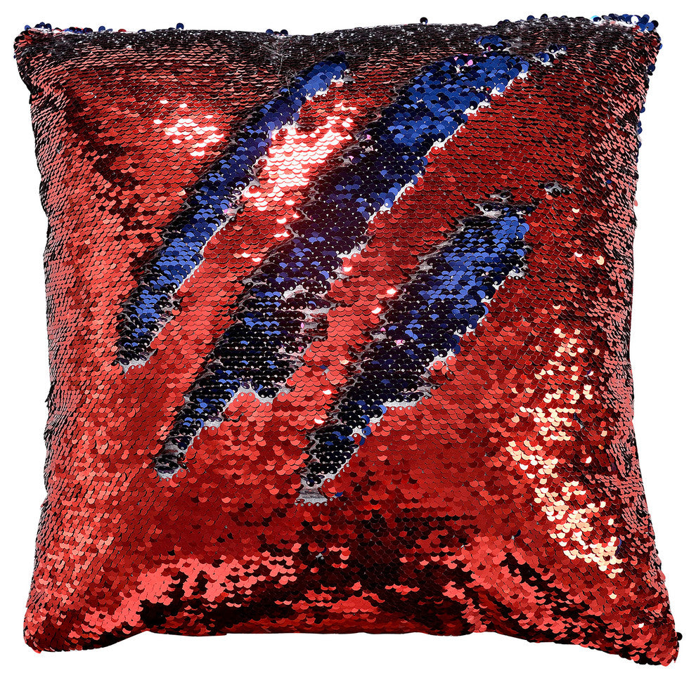Decorative Mermaid Throw Pillow, Red/Blue, 20"x20"
