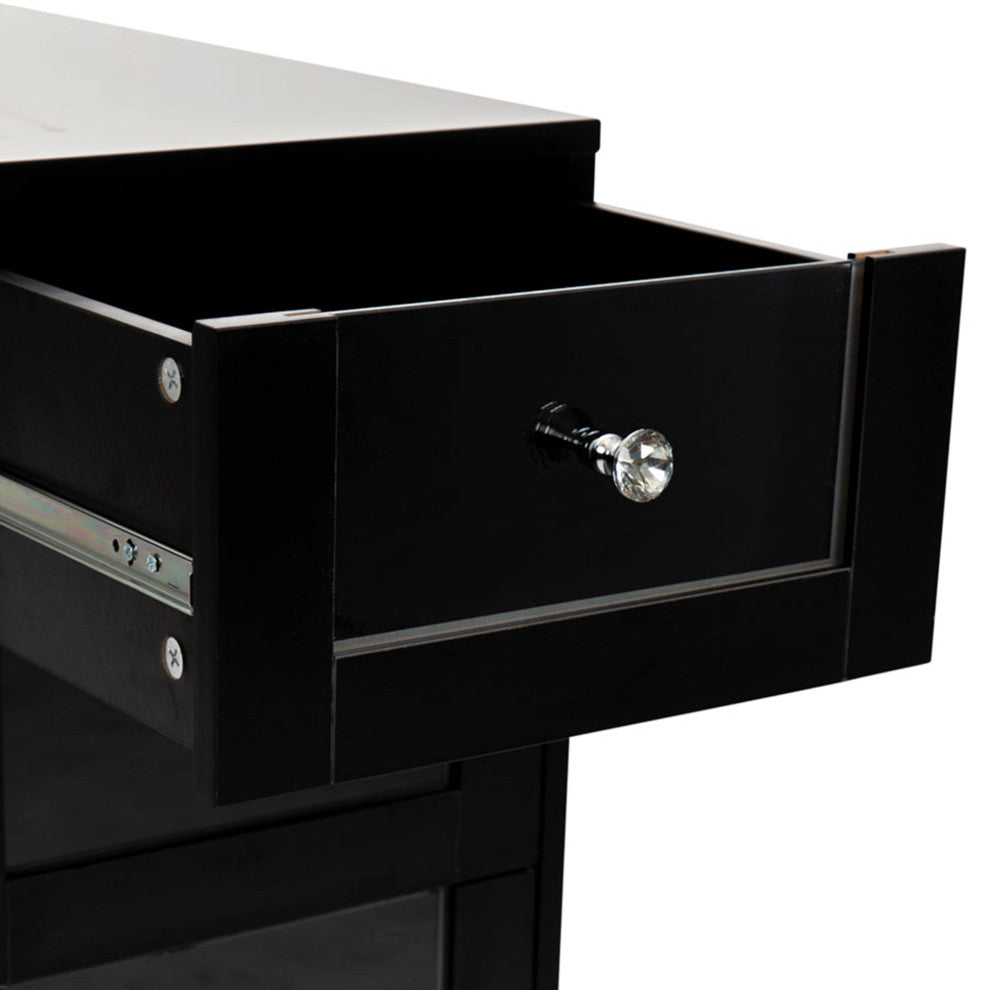 SlayStation 4 Drawer Vanity Storage Unit, Pro Black, Pair