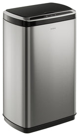 GarbagePro Rectangular 13 Gal Touchless Motion Sensor Stainless Steel Trash Can