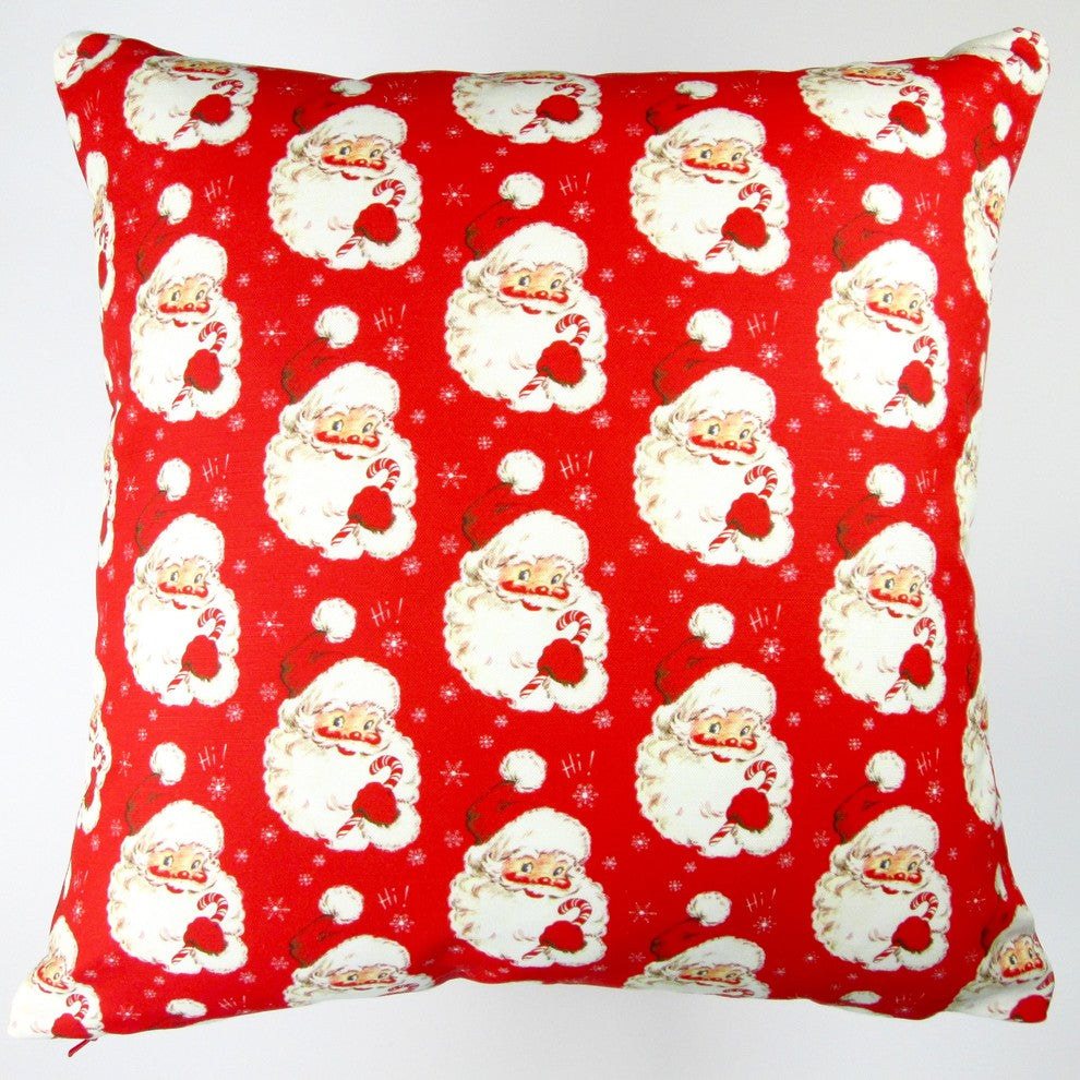 Artisan Pillows 17-inch Christmas Hi Santa Red Indoor Holiday Throw Pillow